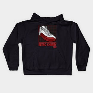 AJ 12 Retro Cherry Sneaker Kids Hoodie